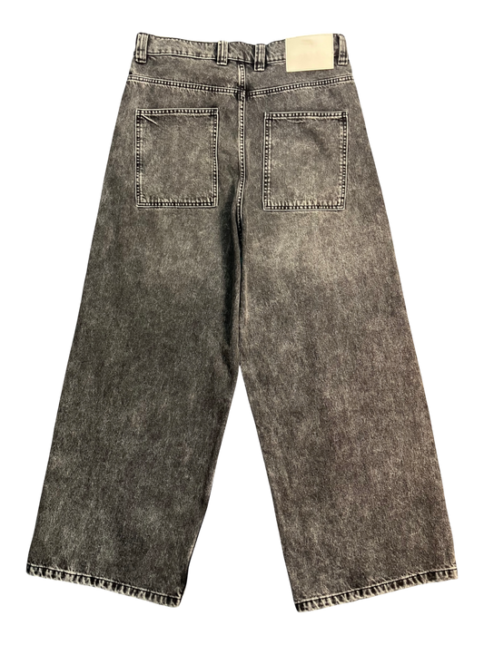 black y2k wide-leg jeans