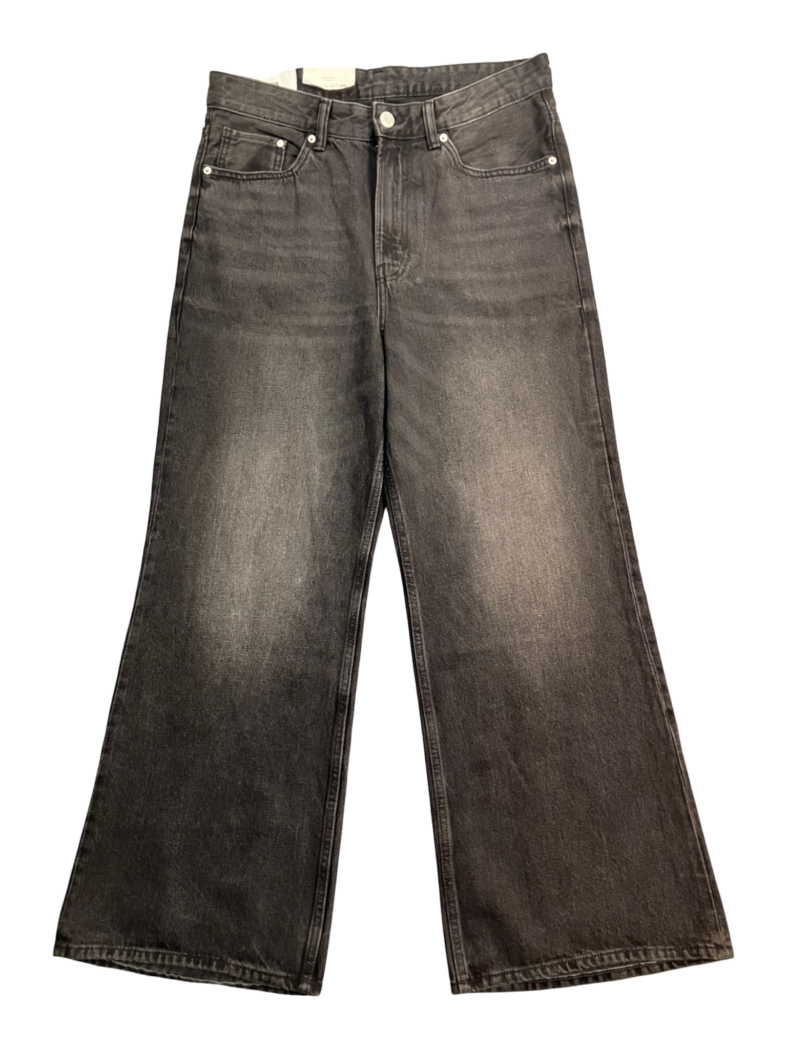 black boot-cut jeans