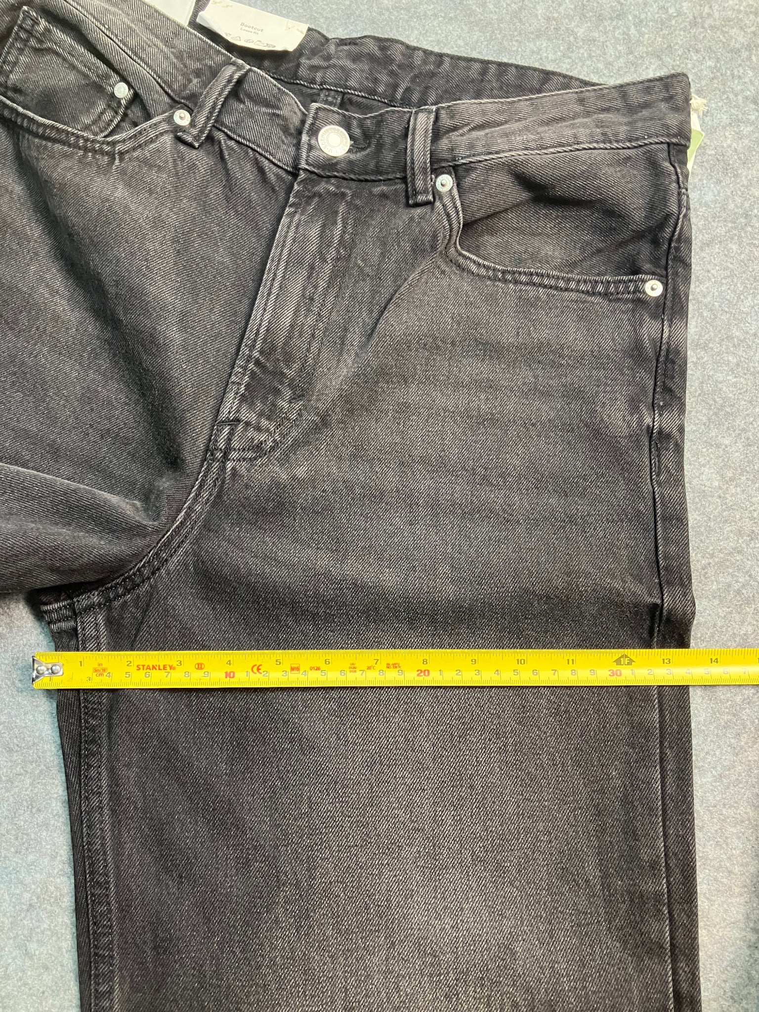 black boot-cut jeans