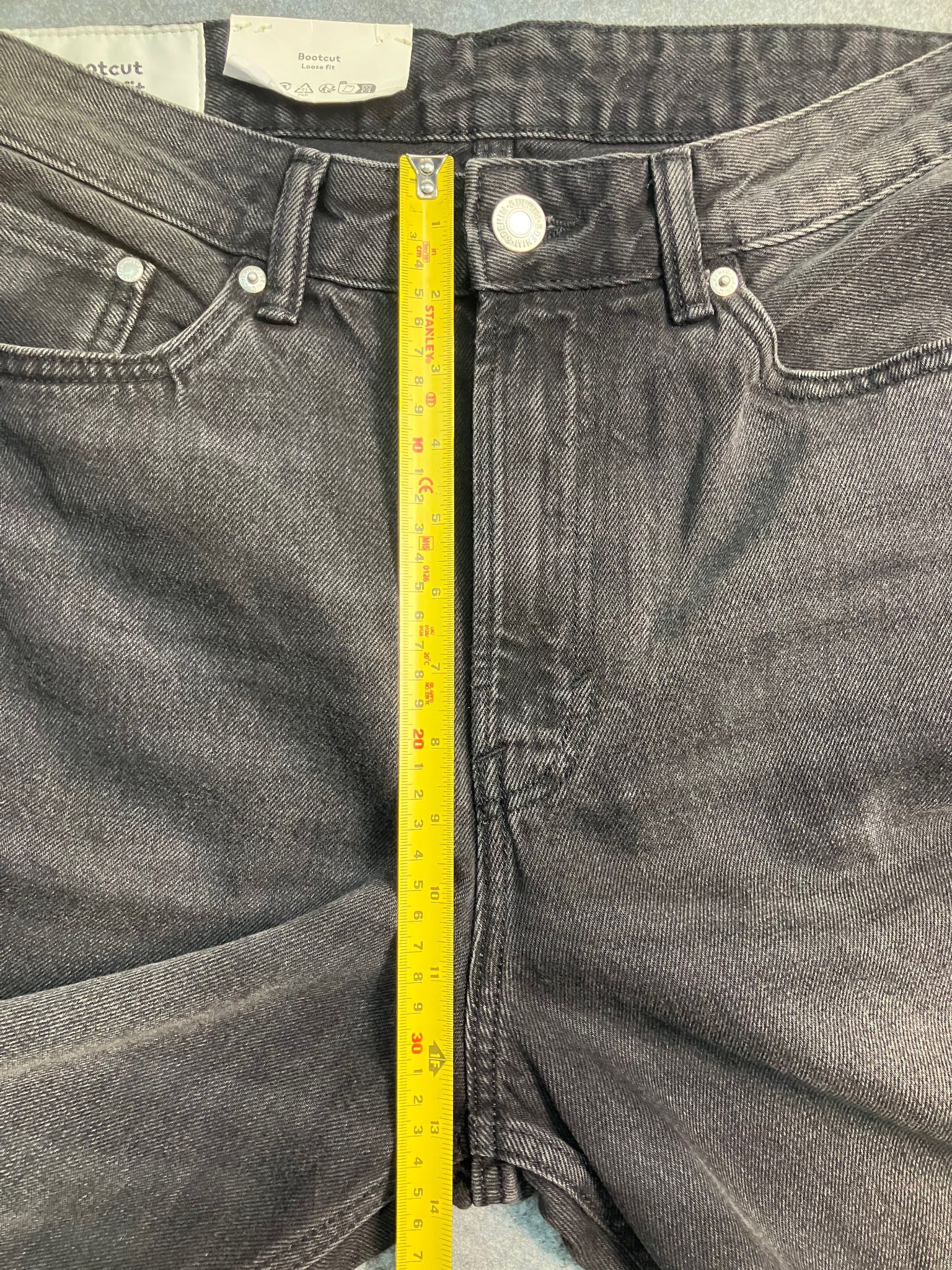 black boot-cut jeans