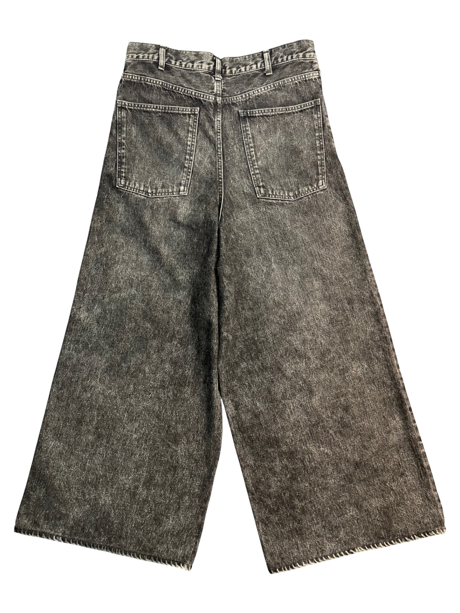 black super jumbo wide-leg jeans