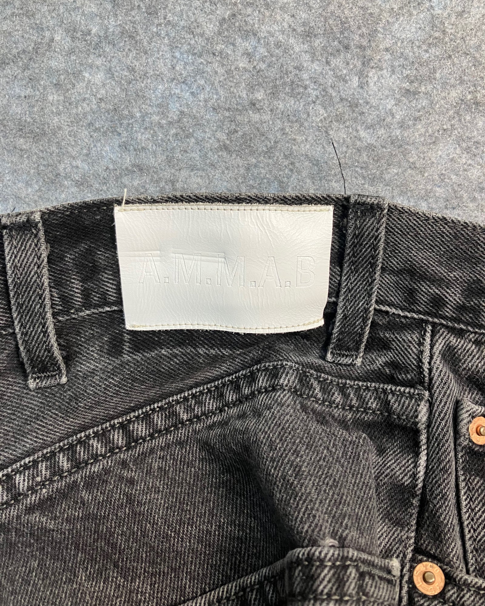 black reworked destructive regular-fit jeans