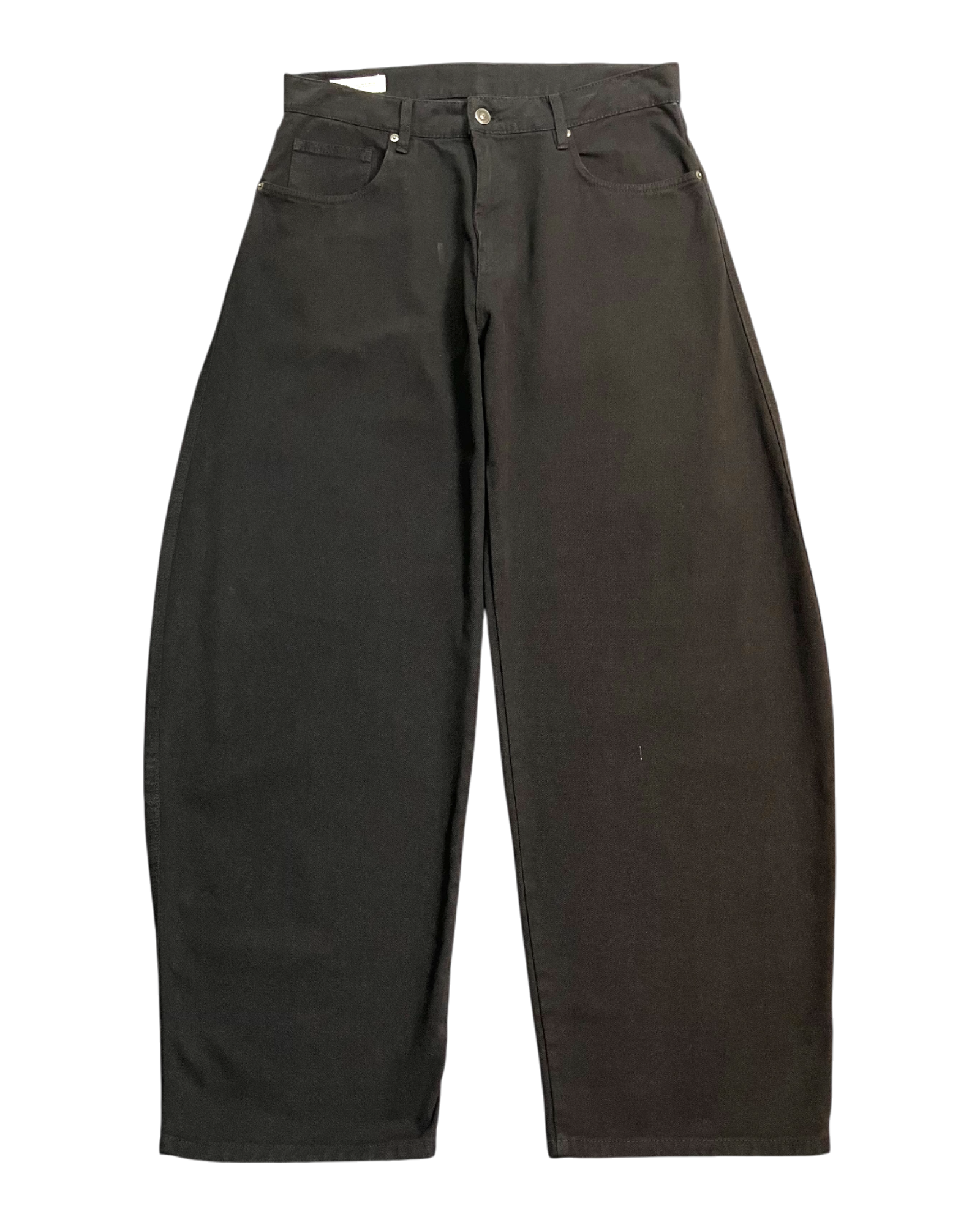 black medium balloon jeans