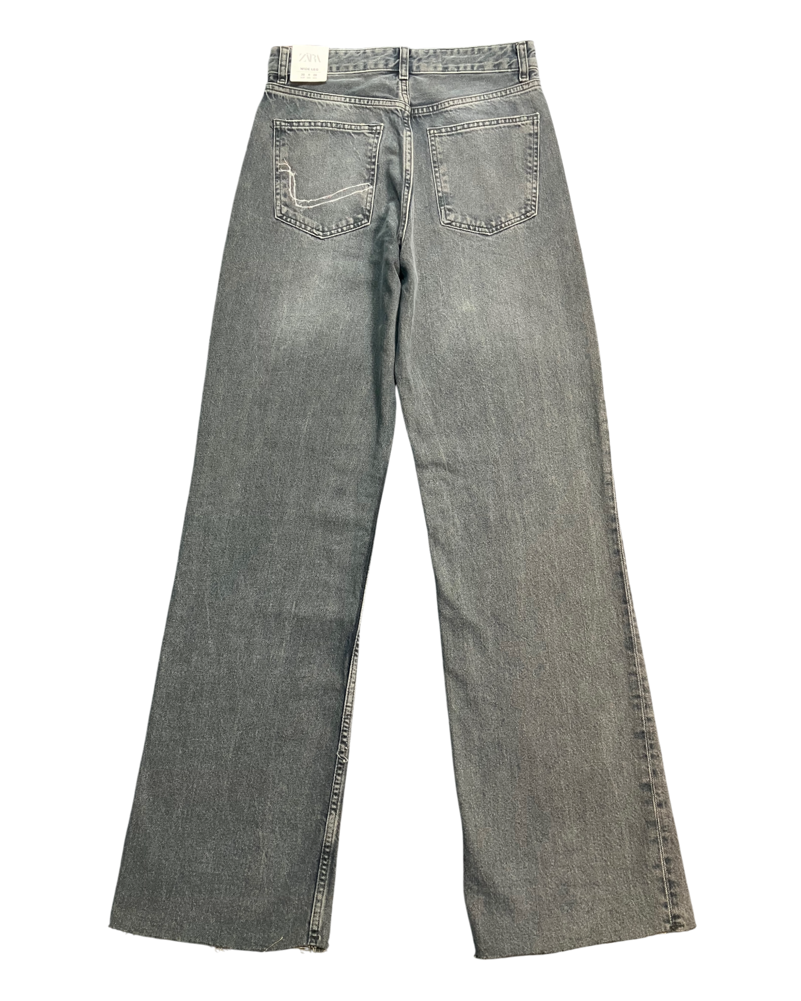 black reworked fc wide-leg jeans