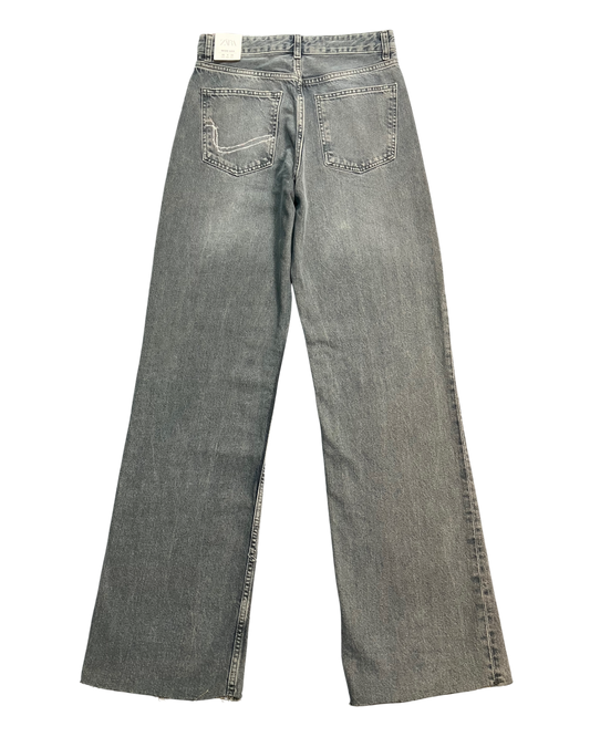 black reworked fc wide-leg jeans