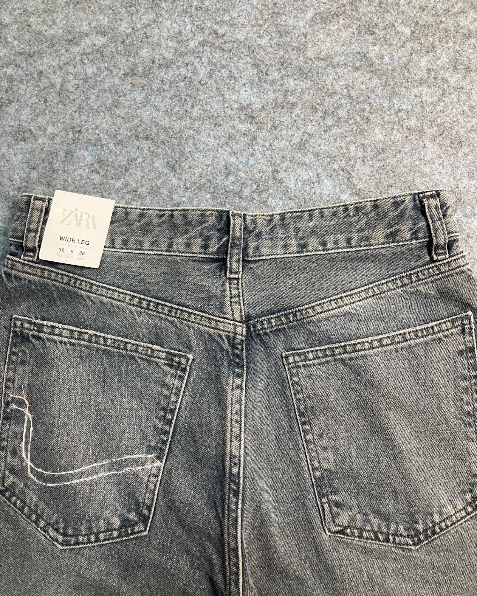 black reworked fc wide-leg jeans