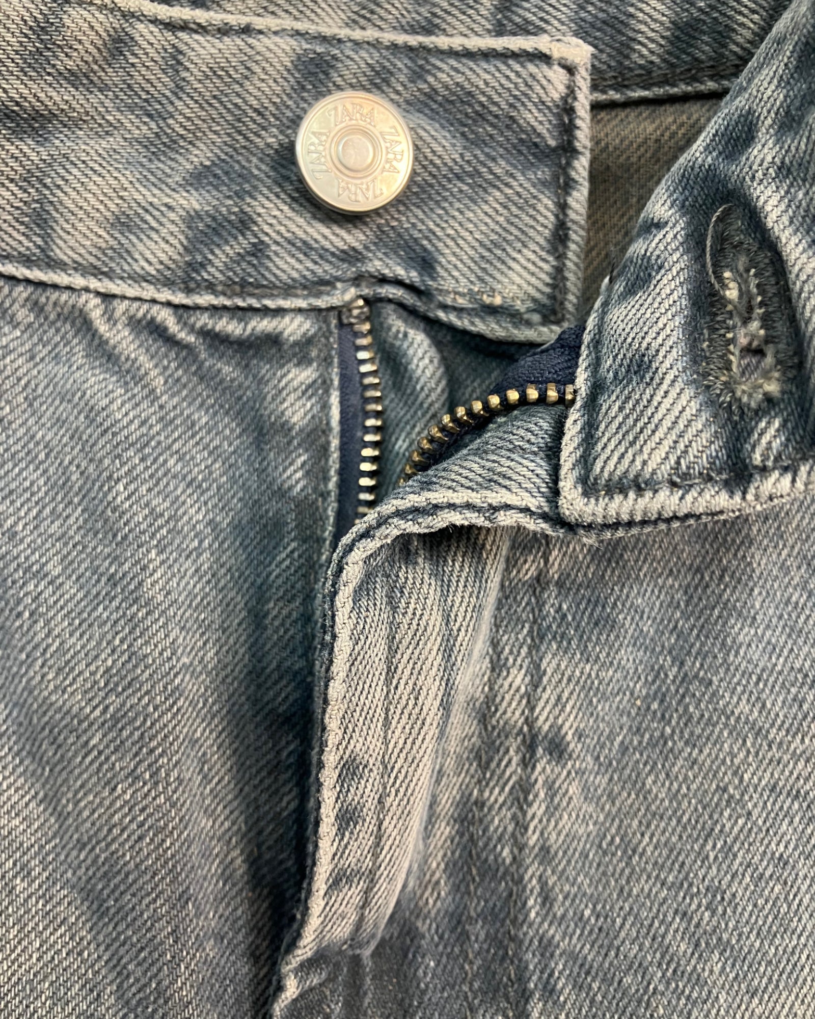 black reworked fc wide-leg jeans