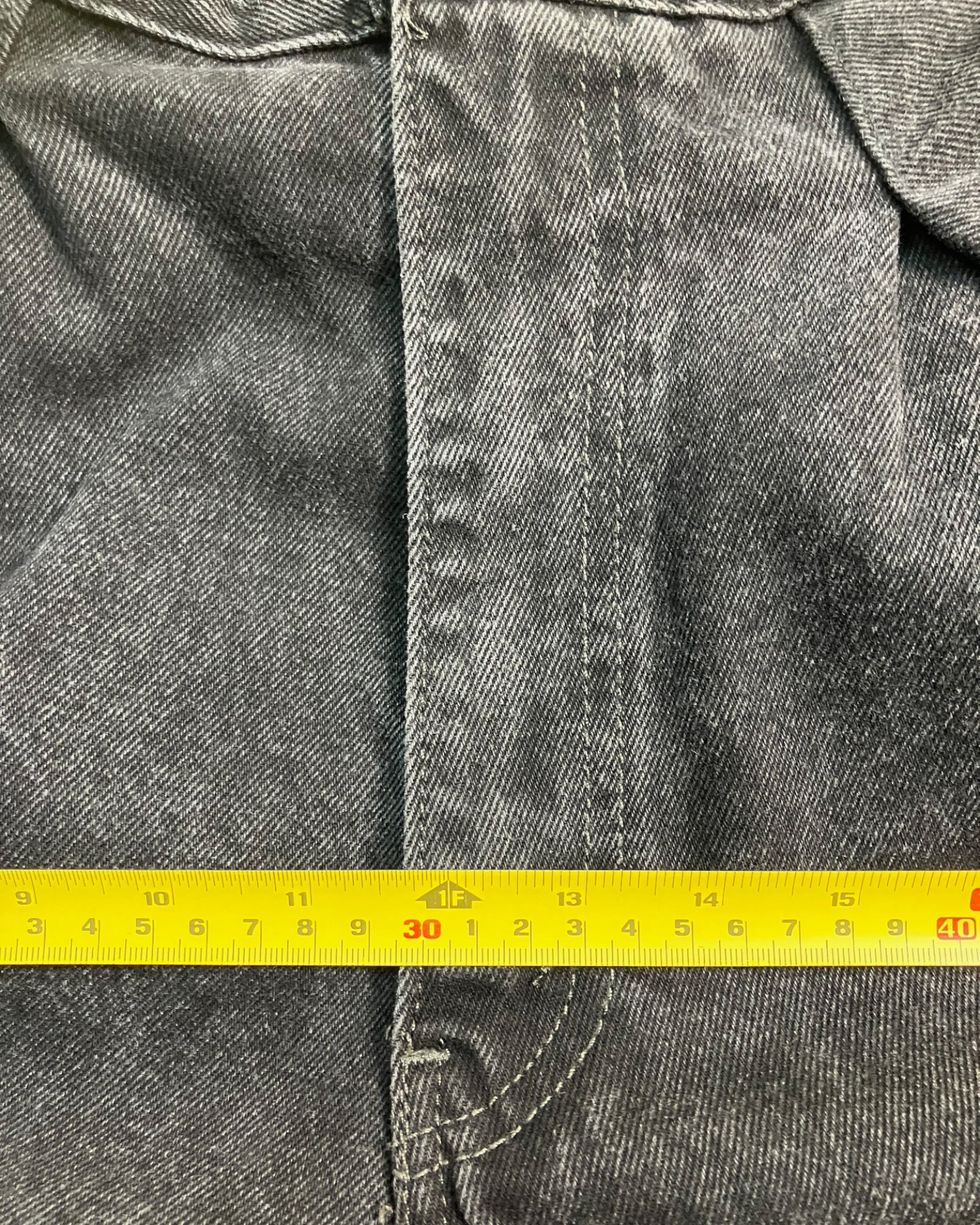 black reworked regular-fit jeans