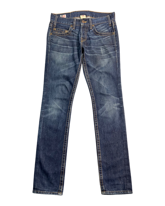 blue slim-fit jeans