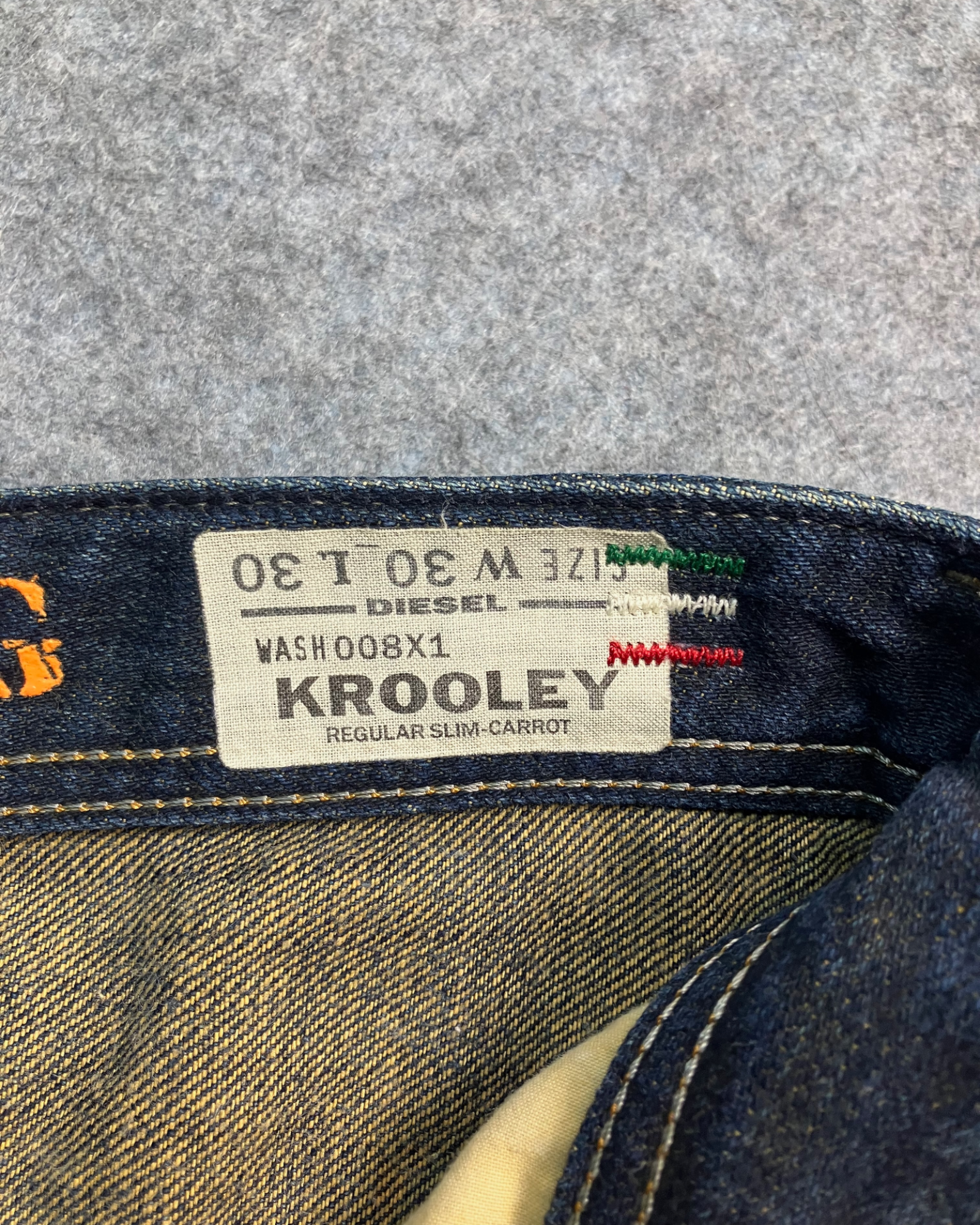 blue washed regular-fit jeans