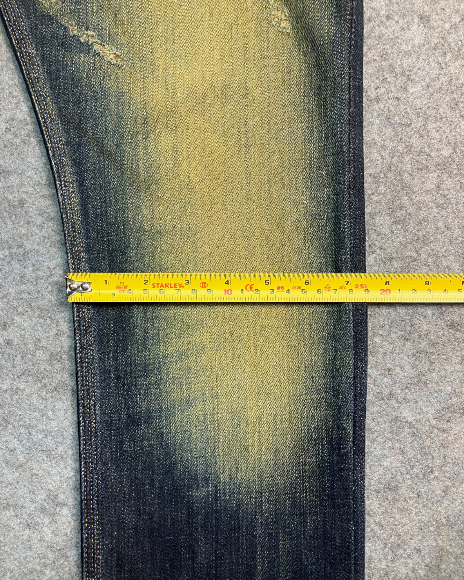 blue washed regular-fit jeans