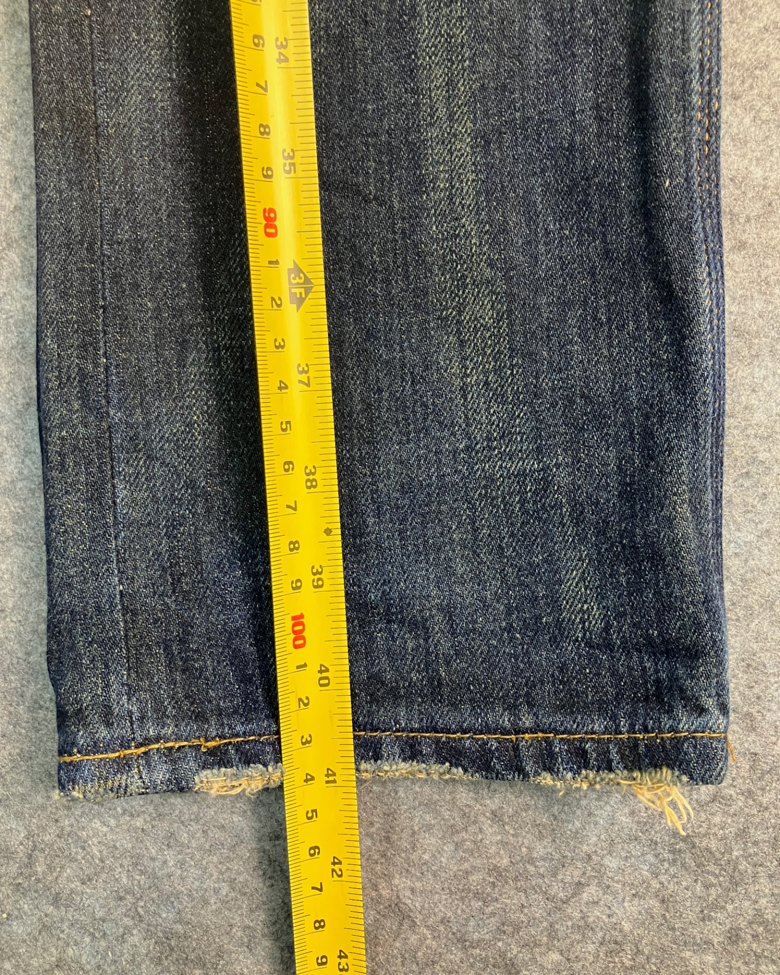 blue washed regular-fit jeans