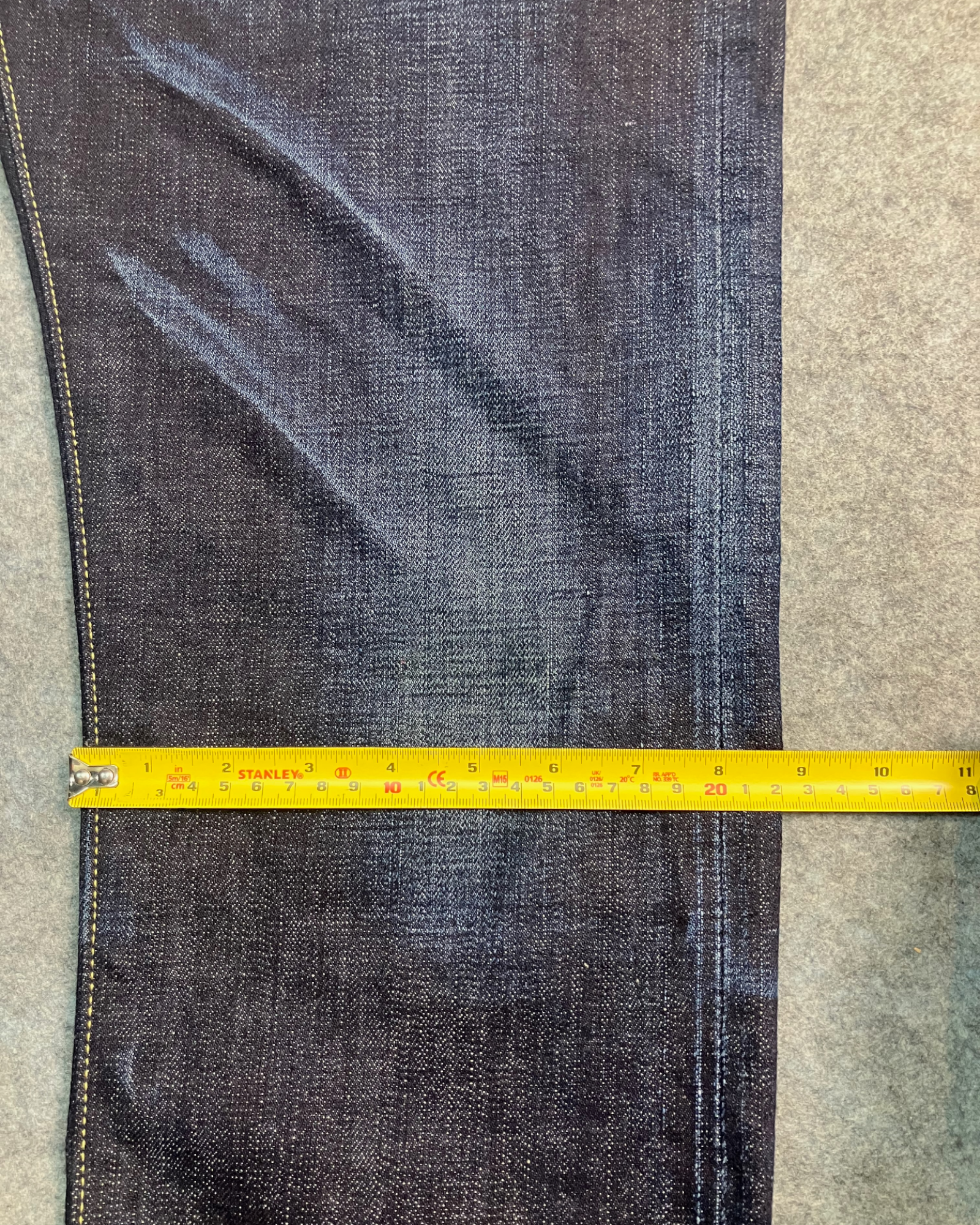 blue washed slim-fit jeans