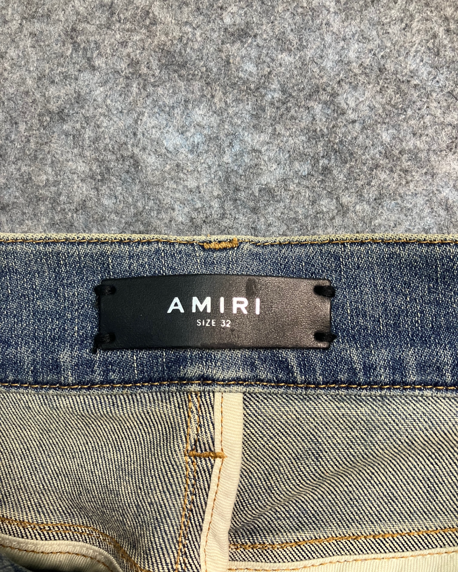 blue distressed slim-fit jeans