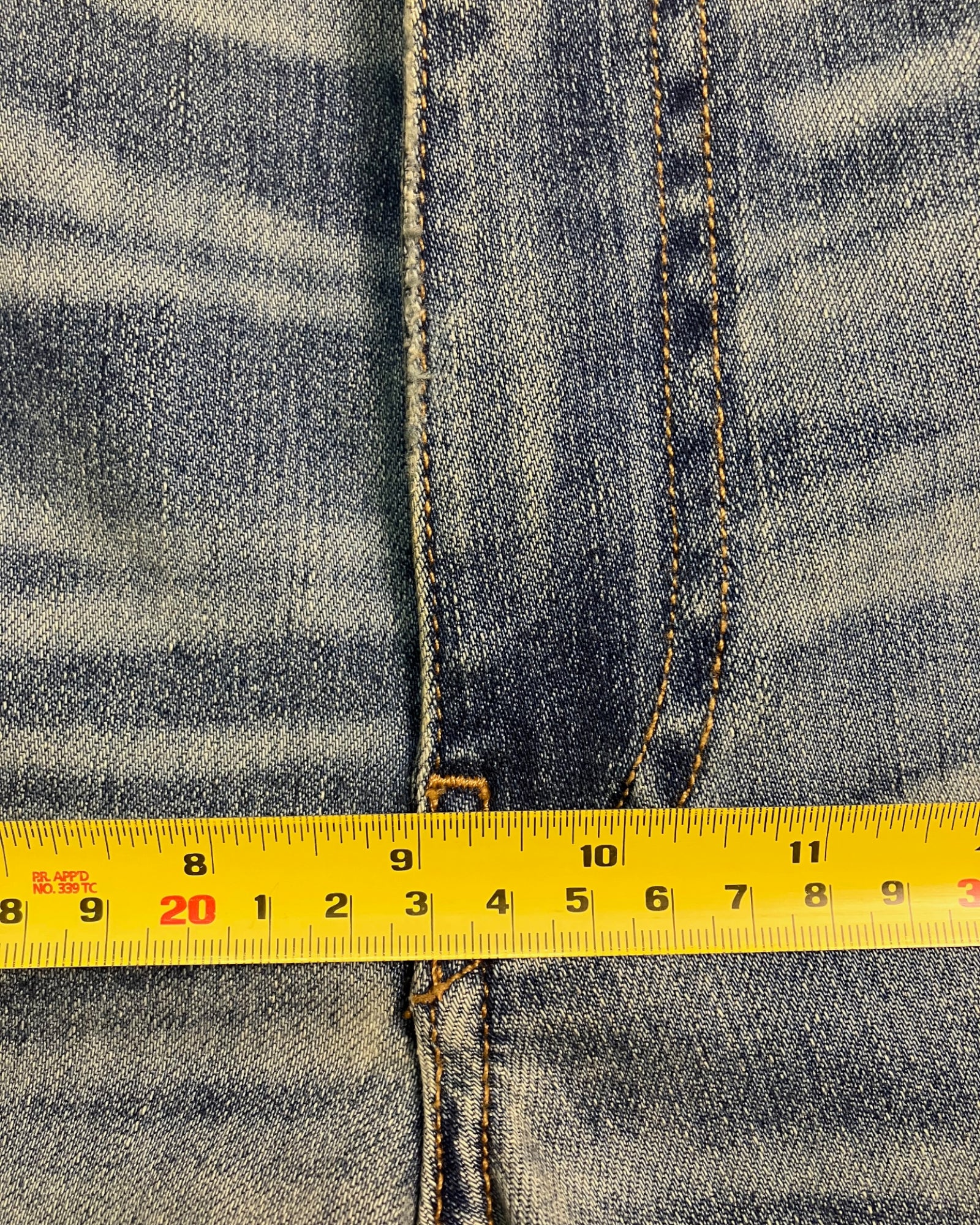 blue distressed slim-fit jeans