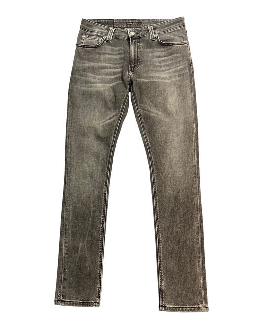 black slim-fit jeans