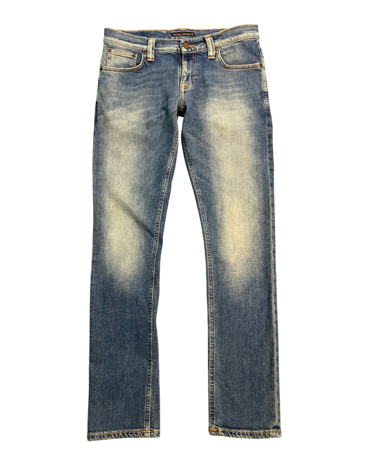blue slim-fit jeans