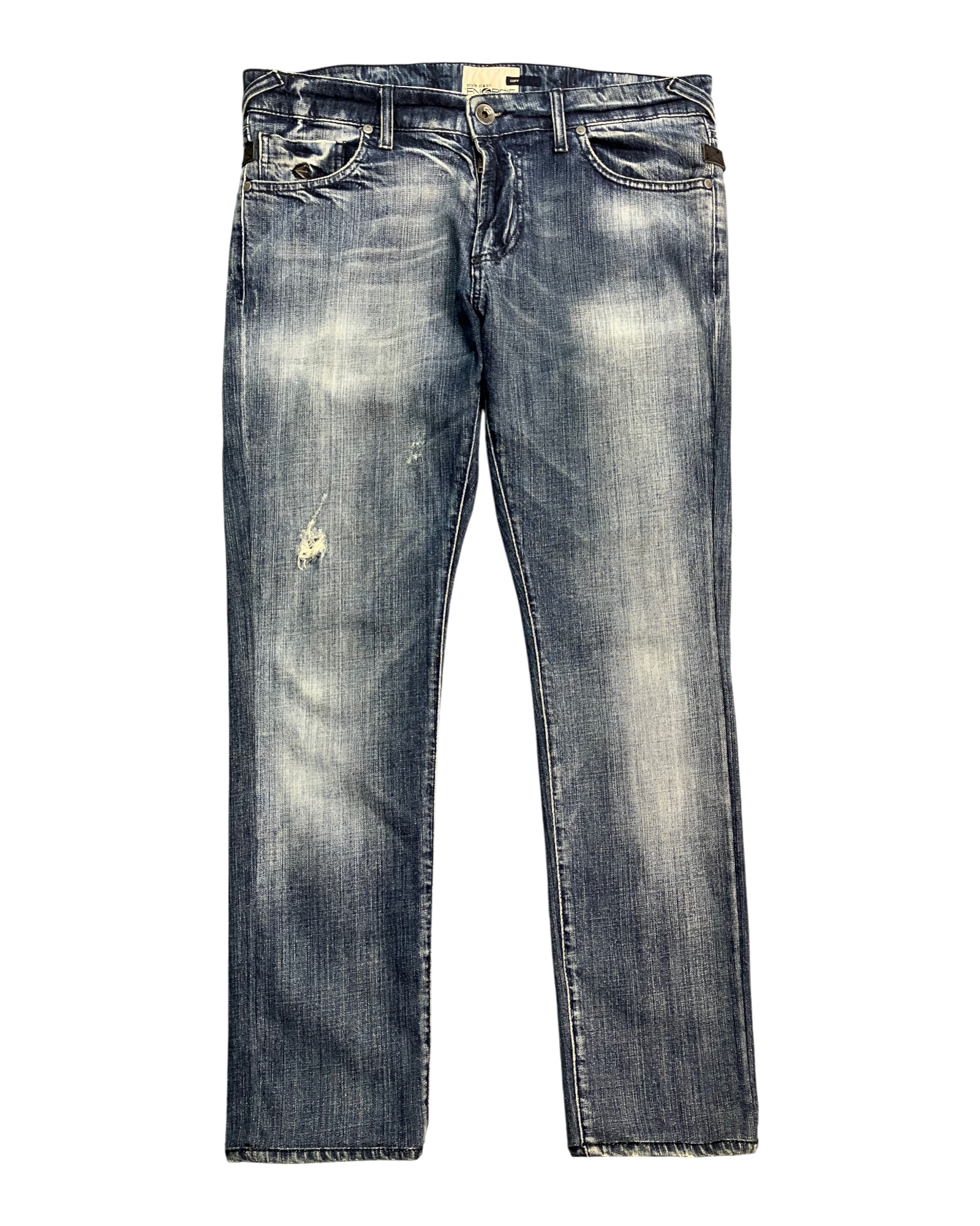 blue slim-fit jeans
